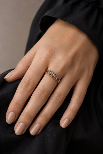 14 karaat - Geel goud, Diamant - Ring