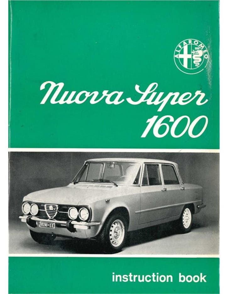 1975 ALFA ROMEO GIULIA NUOVA SUPER 1600 INSTRUCTIEBOEKJE E.., Autos : Divers, Modes d'emploi & Notices d'utilisation, Enlèvement ou Envoi
