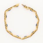 Armband - 18 karaat Geel goud Saffier - Diamant, Nieuw
