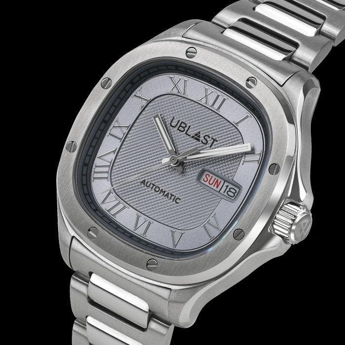 Ublast - Quadrangular - Sapphire Glass - REF.UBQDR40GY -, Handtassen en Accessoires, Horloges | Heren