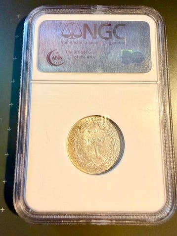 België. Albert I. 1 Franc 1914, Flemish, AU 58, NGC, Albert,