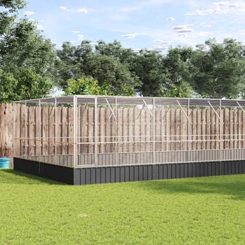 vidaXL Volière met verlengstuk 832x414x212 m staal, Verzenden