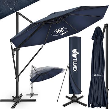 tillvex® Premium aluminium parasol, Ø300 cm, met afdekking e, Verzenden, Nieuw