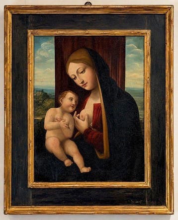 Bernardino De Conti (1450-1525), Kring van - Madonna del