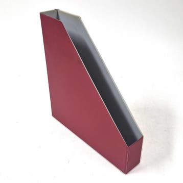 Vintage Dual platenrek van rood plastic voor lp's, Verzenden
