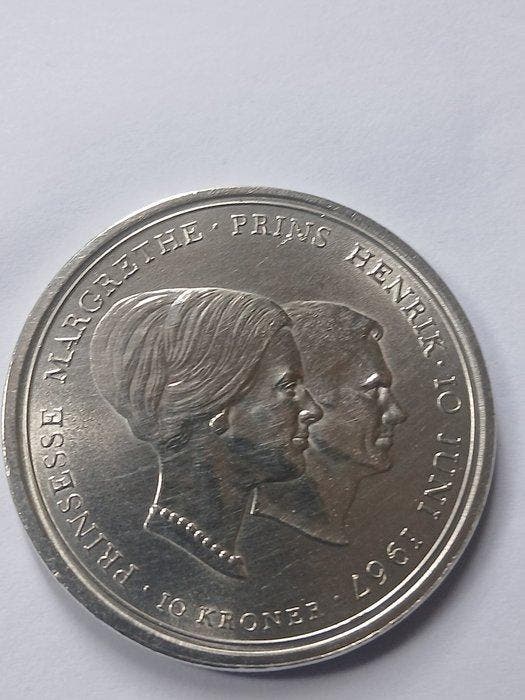 Denemarken. Frederik IX. 10 Kroner 1967 / Wedding of, Postzegels en Munten, Postzegels | Europa | Rusland