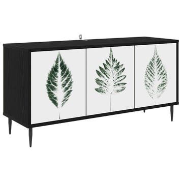 vidaXL Tv-meubel HANAU 102 x 33 x 51 cm Zwart eiken Bewerkt, Verzenden, Nieuw
