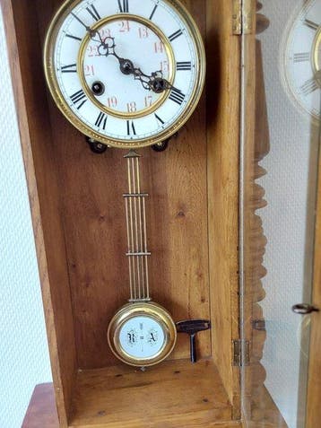Régulateur - Antique - Chêne - 1920-1930 - régulateur à