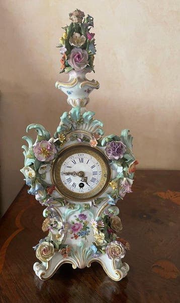 Pendule - Meissen - Porselein - 1880-1910 - Mantelklok, Antiek en Kunst