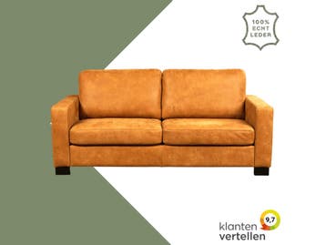 Leren bank Energy - 2,5 zits - Kenia Cognac (cognac) -, Ophalen of Verzenden