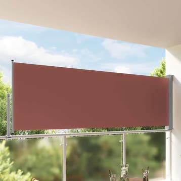 vidaXL Tuinscherm uittrekbaar 120x300 cm bruin, Verzenden, Nieuw
