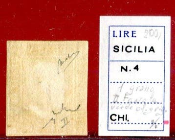 Italiaanse oude staten - Sicilië 1859 - 1 korrel 2e tabel. -