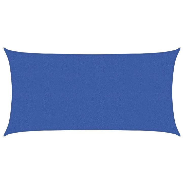 vidaXL Zonneschaduwzeil Blauw 2 x 6 m HDPE, Jardin & Terrasse, Parasols, Envoi