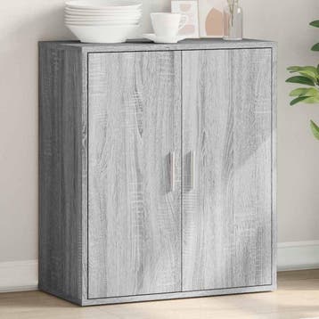 vidaXL Dressoir 79x38x80 cm bewerkt hout grijs sonoma, Verzenden