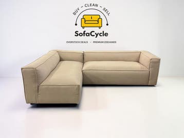 Hoekzetel beige in stof, hoek L – overstock, Verzenden, Nieuw
