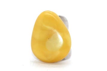 Argent sterling 925 avec ambre baltique beurre - Ambre -