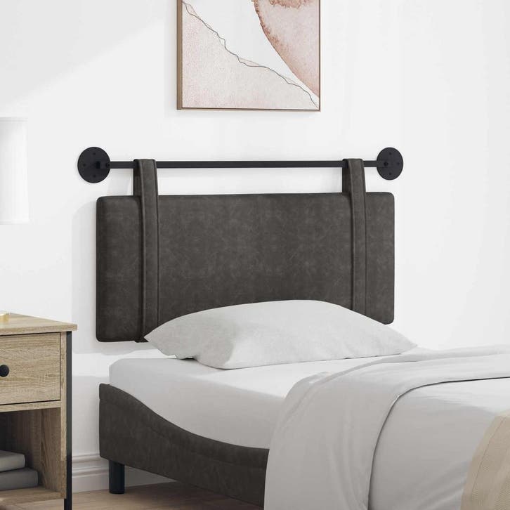 vidaXL Hangend hoofdbord Zwart Antiek PU, Huis en Inrichting, Slaapkamer | Bedden, Nieuw, Verzenden