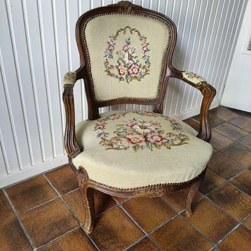 Fauteuil - Wortelnotenhout - Bergère Fauteuil