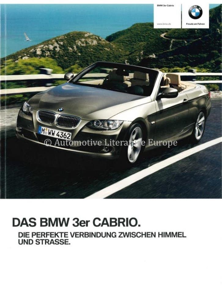 2009 BMW 3 SERIE CABRIOLET BROCHURE DUITS, Livres, Autos | Brochures & Magazines, Enlèvement ou Envoi