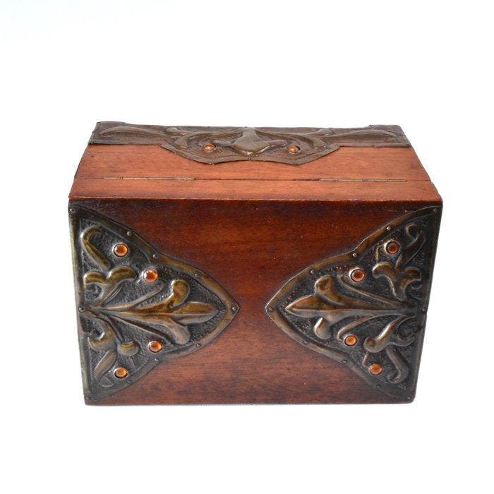 Boîte à bijoux - Bois, Étain, Verre, Laiton, Antiek en Kunst, Kunst | Designobjecten