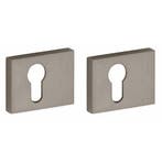 Set van twee PC-plaatjes Maya mat nikkel ongelakt, Nieuw, Overige materialen