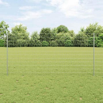 vidaXL Euro-hek met palen 10 x 1,2 m Gegalvaniseerd staal, Verzenden