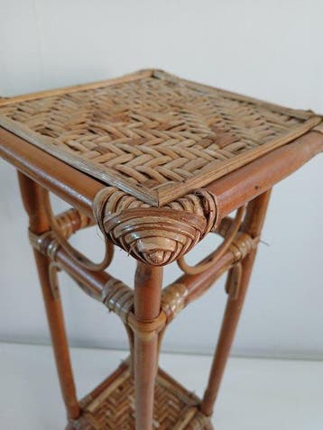 Plantentafel - Bamboe, Rattan - Vintage - 1960s