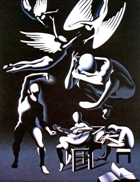 Mark Kostabi (1960) - Sin, Antiquités & Art, Antiquités | Autres Antiquités