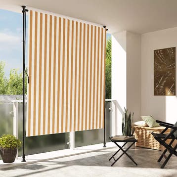vidaXL Rolgordijn voor buiten 150x270 cm stof en staal, Verzenden