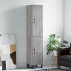 vidaXL Hoge kast 34,5x34x180 cm bewerkt hout grijs sonoma, Verzenden, Nieuw