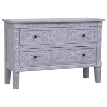 vidaXL Dressoir met 2 lades 90x30x60 cm massief mahoniehout, Verzenden, Nieuw