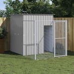 vidaXL Hondenhok met ren 165x251x181 cm gegalvaniseerd staal, Verzenden, Nieuw