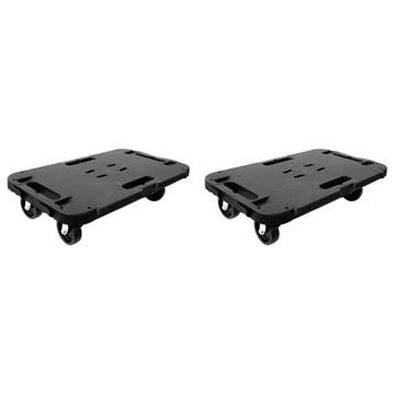 vidaXL Transporttrolleys 2 st 300 kg polypropeen zwart, Verzenden, Nieuw