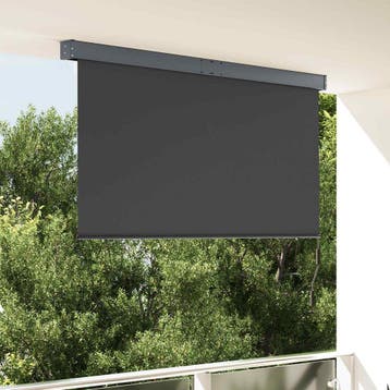 vidaXL Rolgordijn Antracietkleurig 180 x 250 cm Stof en, Verzenden, Nieuw
