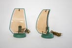 Nachtlampje (2) - lampscherm met kaars - IJzer, Glas -