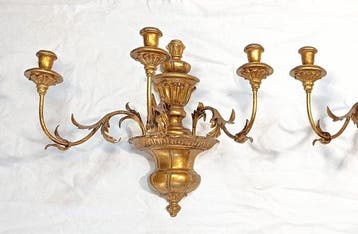 Applique murale (2) - Bois, Or