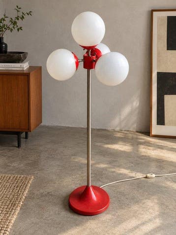 Staande lamp - Glas, Metaal - Space Age-lamp uit de jaren