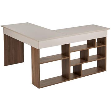 Evila Bureau - Beige/Houtkleurig - Nieuw/Ongebruikt -, Verzenden, Nieuw