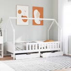 vidaXL Kinderbedframe met lades 80x200 cm massief grenenhout, Verzenden