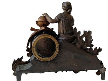 Figurale pendule - Zinklegering, Messing - 1850-1900 - De