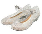 Prinsessenjurk - Glitter schoenen - Zilver - Kleedje, Verzenden, Nieuw