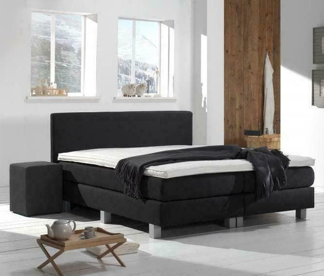 Boxspring Victory - 140 x 210 - Detroit Black €383,90, Huis en Inrichting, Slaapkamer | Boxsprings
