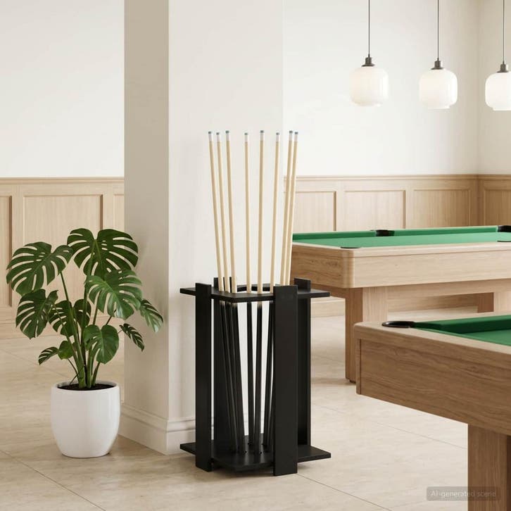 vidaXL Biljartkeu-stand Bewerkt hout 42 x 43 x 60 cm Zwart, Sports & Fitness, Billards & Billards américains, Envoi