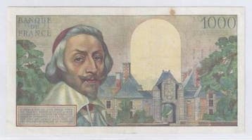 1 000 Francs France Fay 42/25 1000 Francs Richelieu 07/03..., Verzenden