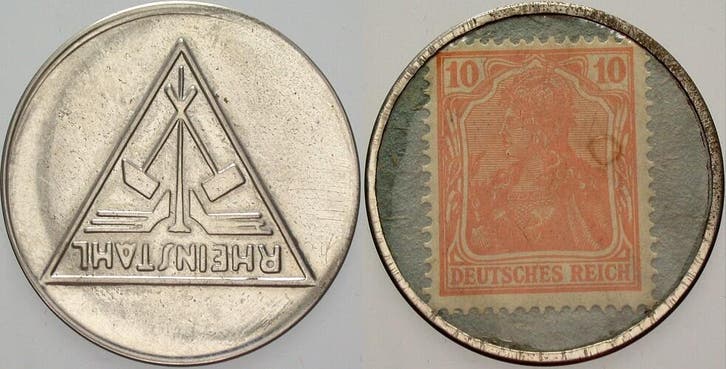 10 Pfennig ohne Jahr Duisburg Rheinstahl, Postzegels en Munten, Munten | Nederland, Verzenden