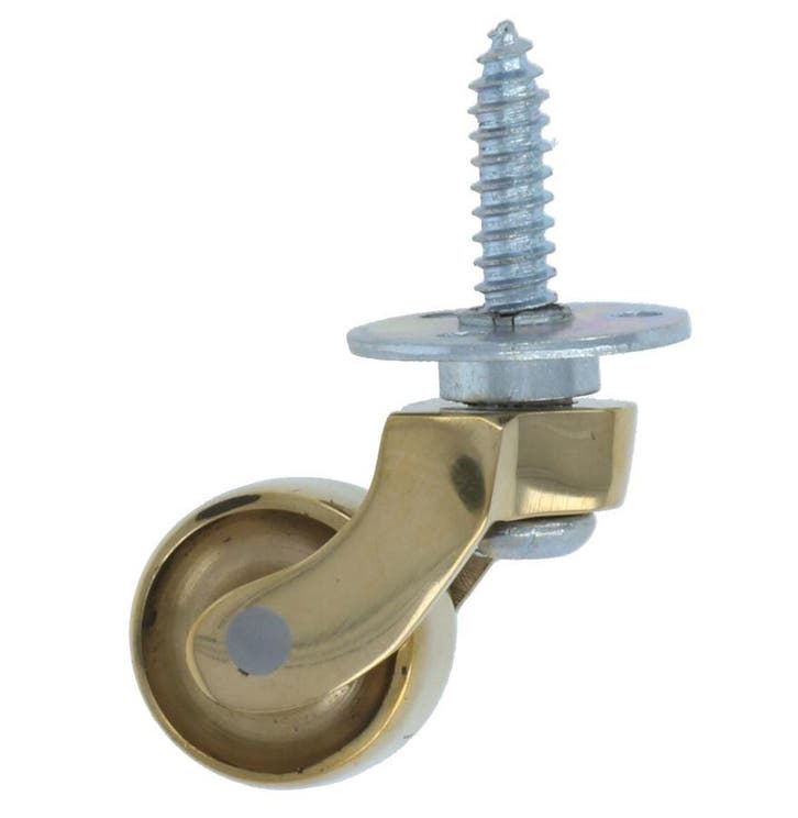 Messing wiel met schroef klein, Doe-het-zelf en Bouw, Zwenkwielen, Nieuw