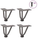 vidaXL Haarnadelpoten voor Salontafel 4 st 10 cm massief, Verzenden