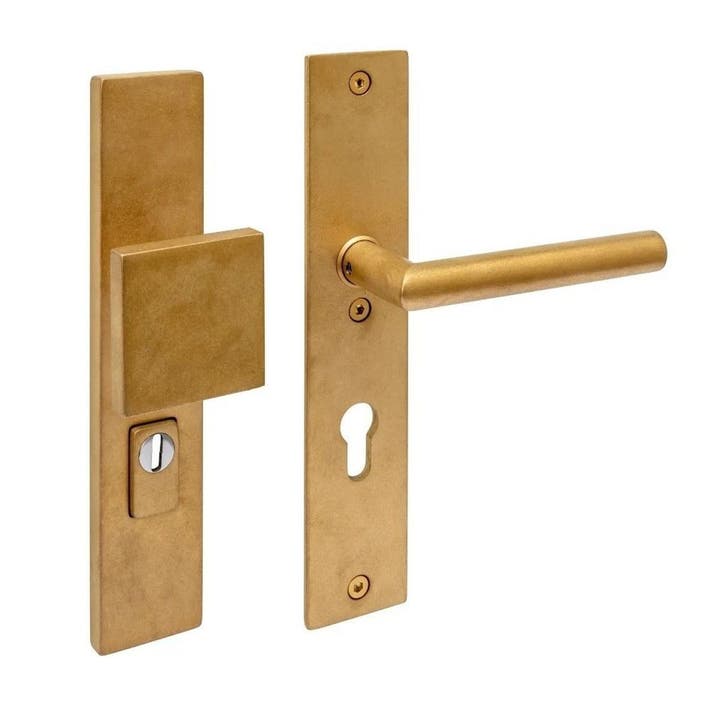 Veiligheidsbeslag SKG3 rechthoekig PC 72mm messing getrom..., Doe-het-zelf en Bouw, Hang- en Sluitwerk, Klink of Kruk, Nieuw, Ophalen of Verzenden