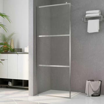 vidaXL Inloopdouchewand transparant 140x195 cm ESG-glas, Verzenden, Nieuw