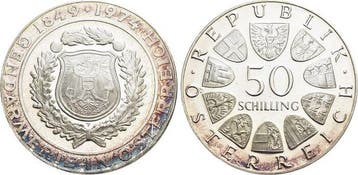 50 Schilling 1974 Haus Habsburg / Österreich 2 Republik Ö., Verzenden, België